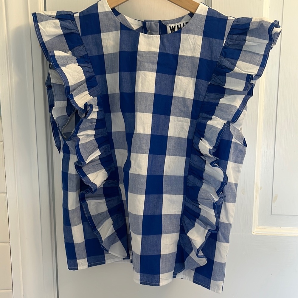 NWT Anthropologie ruffle sleeve top XS